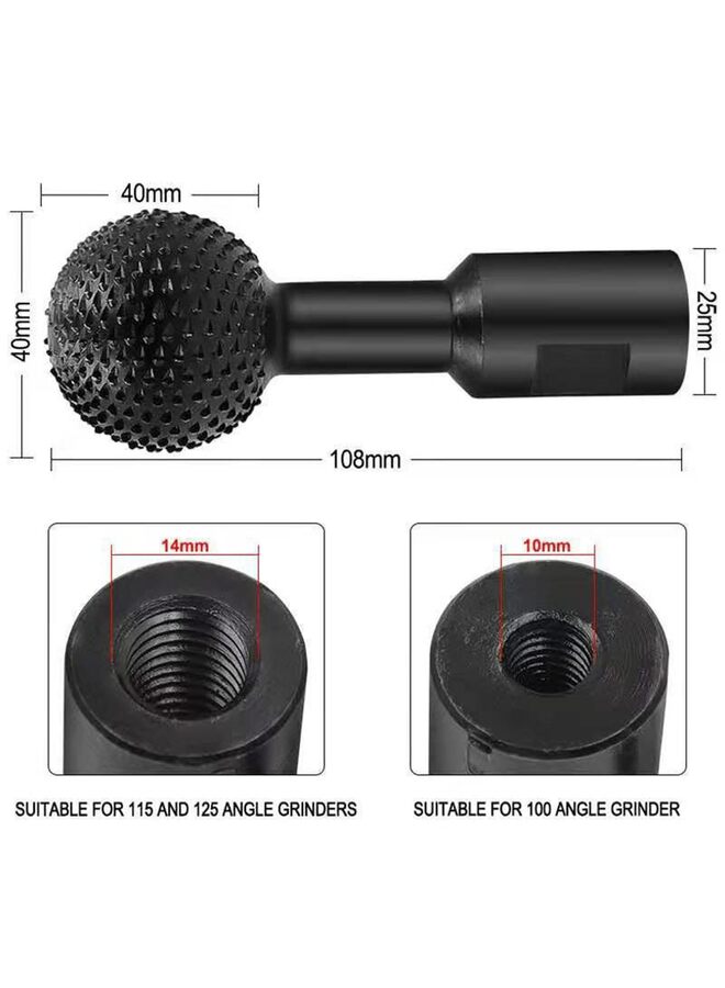 يُسلِّم مثقاب كروي دوار بخيوط لجلاخة الزاوية، ملحقات جلاخة الزاوية الكروية، أدوات نحت كهربائية لنحت الخشب والطحن والتلميع والنقش (14 مم) - Image 2
